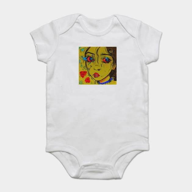 You don't scare me... Baby Bodysuit by snowpiart